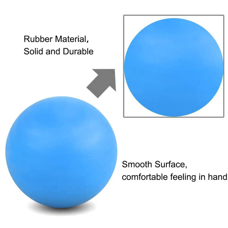 WOVTE Silicone Massage Lacrosse Ball for Sore Muscles, Shoulders, Neck, Back, Foot, Body, Deep Tissue, Trigger Point, Muscle Knots, Yoga and Myofascial Release (Blue) Blue - NewNest Australia