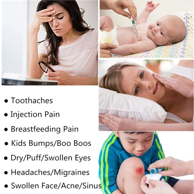 Small Gel Ice Packs 5 Pcs Flexible Reusable Cooling Pad w/ Cloth Backing Heat or Ice Therapy Hot Cold Pack for Tired Eyes, Breastfeeding, Wisdom Teeth, Kids Injuries, Sinus Relief, Muscle & Joint Pain 4'' x 4''-5 Packs - NewNest Australia