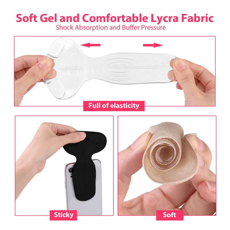 Heel Grips Shoes Too Big,3 Pairs Women Back Heel Protector Gel Shoe Inserts Liners Pads Anti Slip Shoes Too Big High Heel Grips for Shoes Boots (Lycra+Transparent) Lycra+transparent - NewNest Australia
