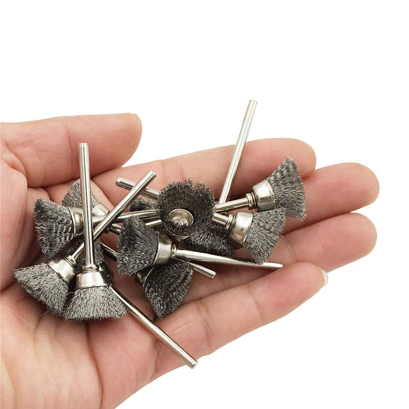60 Pieces Wire Cup Brush Set,Vankcp Power Rotary Tool Buffing Wheels Small Wire Brushes Set for Drill Grinder Rotary Tools - NewNest Australia