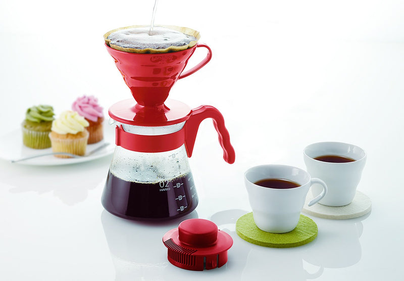 Hario VCSD-02R 1-Piece Plastic Coffee Sever Set, Red 700ml Single - NewNest Australia