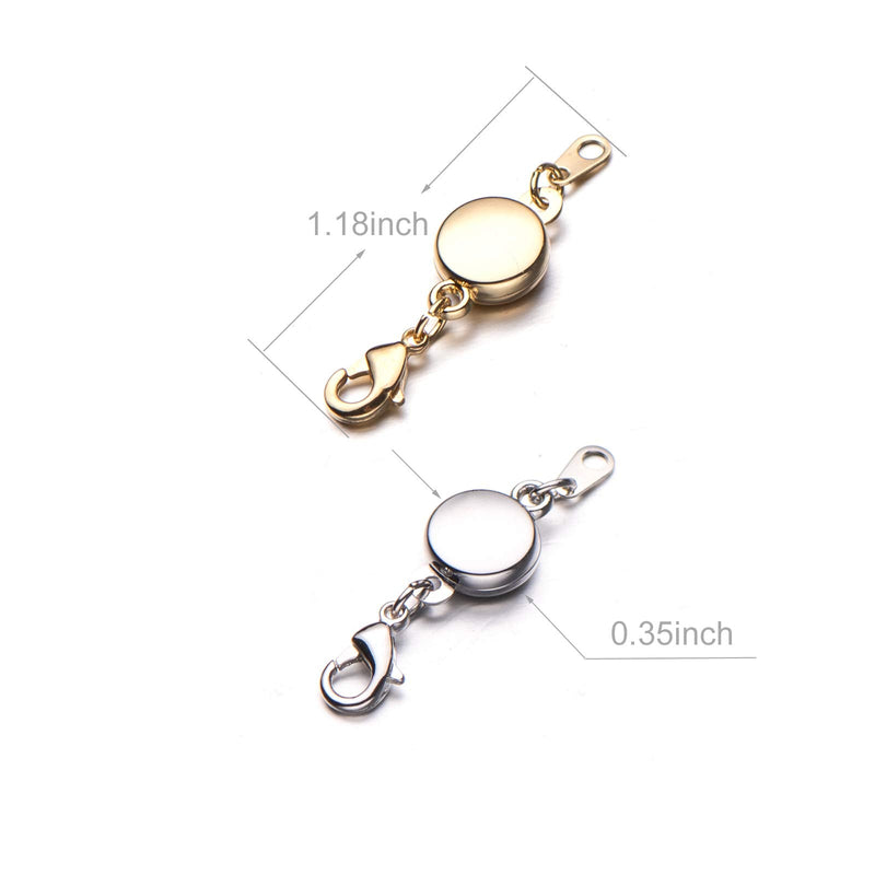 Zpsolution Locking Magnetic Clasps for Jewelry Necklaces Bracelets - Light and Small Keep The Clasp in Back 4 Gold and 4 Silver - NewNest Australia