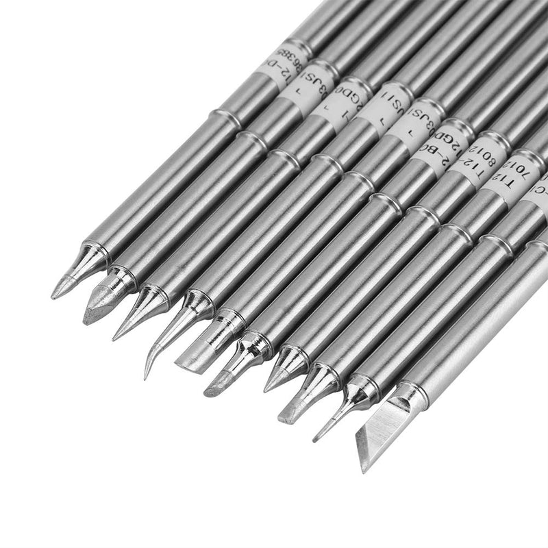 fx-951 soldering station,T12 Series Soldering Iron Tips Welding Tool Replacement for FX-951 Rework Station for Lower Temperature Soldering 200℃~480℃ (10 pcs) 10 pcs - NewNest Australia