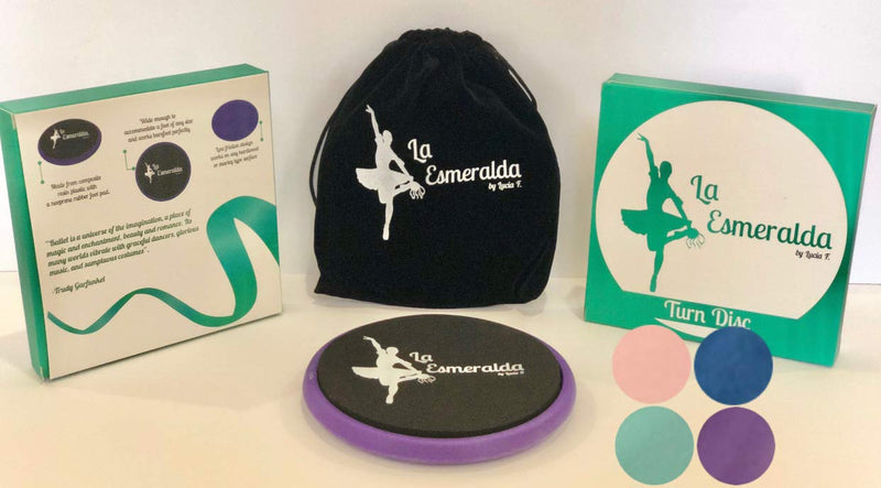 La Esmeralda Ballet Turning Board for Dancers, ice Skaters, Gymnasts etc Helps Improve Turns, Balance, Spotting, Stability and Much More. Made with Thick EVA Foam. Purple with a Purple carry bags and gift box - NewNest Australia