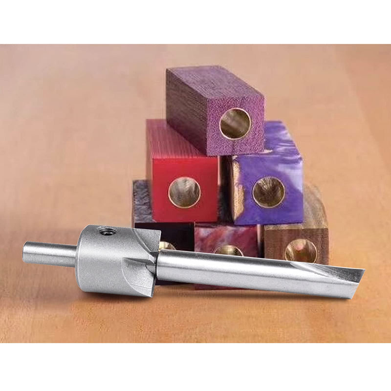 Wood Turning Pen Barrel Kits, 7 Pcs Trimming Mandrel Set (3/4" Cutting Head, 7mm, 8mm, 3/8", 10mm Pilot Cutter Shafts, 0 Size Adaptor Sleeve and Hex Key Wrench) - NewNest Australia
