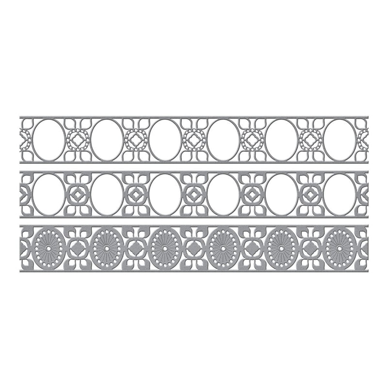 Spellbinders Kaleidoscope Strip Dies from The Spring Into Stitching Collection Etched Die Template, Bronze 48 Count - NewNest Australia