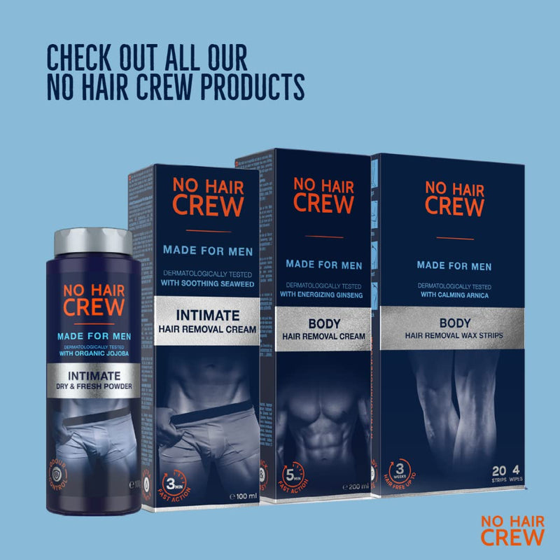 2 x NO HAIR CREW depilatory cream for the intimate area - extra gentle hair removal for men (set 2 x 100ml) - NewNest Australia