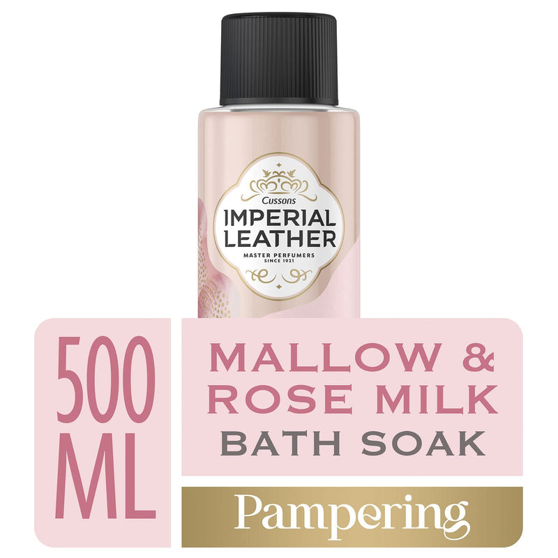 Imperial Leather Pampering Bath Soak - Rich & Creamy Bubble Bath with Mallow & Rose Milk Fragrance - Gentle Skin Care Bulk Buy (4 X 500ml), White Mallow and Rose Milk - NewNest Australia