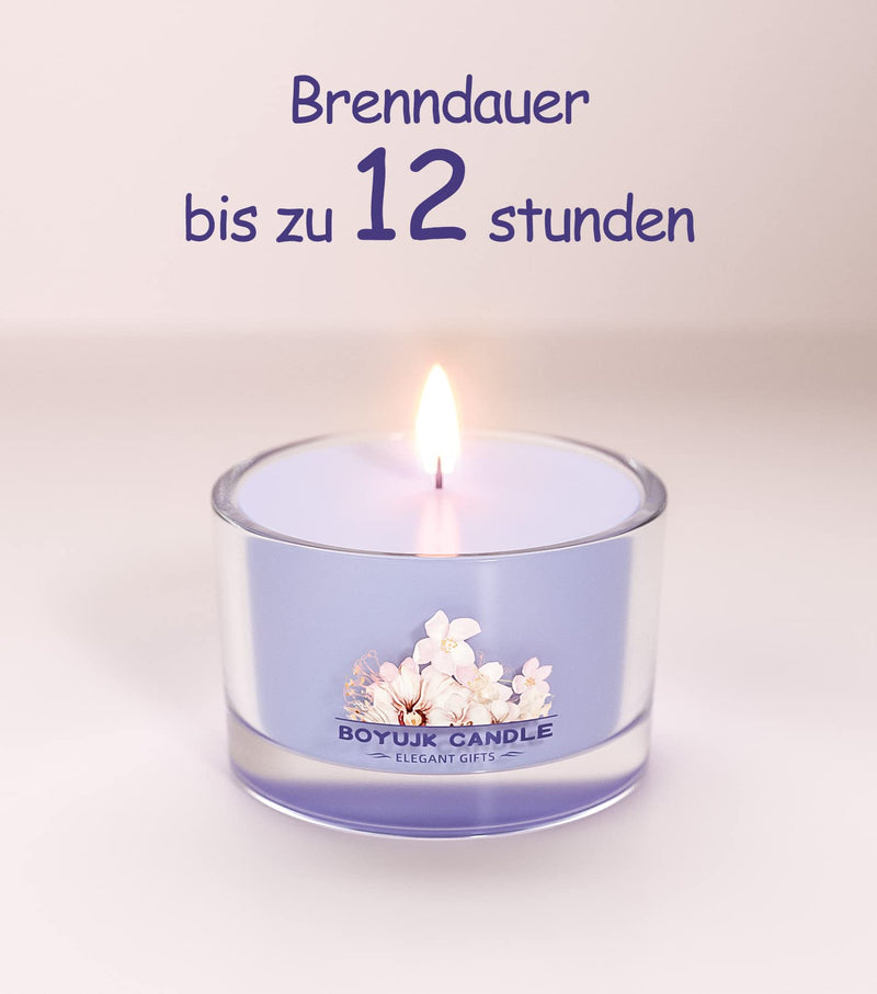 Scented Candles Gifts For Women | Scented Candles Gift Set For Anxiety | 3 Scented Candles In Glass | Relaxation Gifts For Women | (Collection Elegant Gifts), Lavender, Vanilla - NewNest Australia