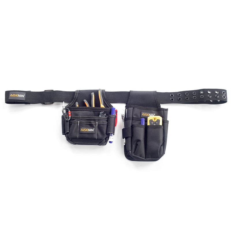 AISENIN 2 inch Padded Tool Belt Work Tool Belt for Heavy Duty Work(Black) Black - NewNest Australia