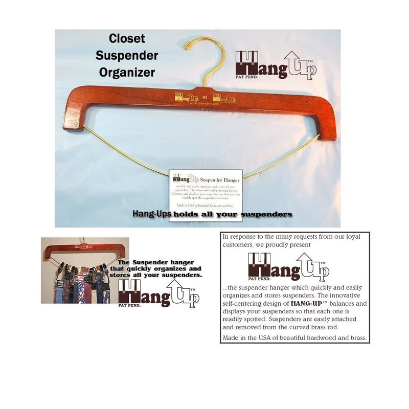 Hold-Ups Patented Hang-up Hardwood Suspender Hanger and Closet Organizer for Suspenders - NewNest Australia