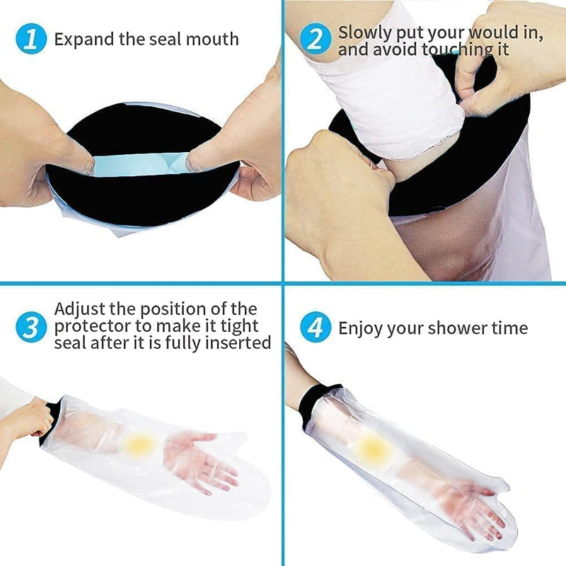 Waterproof plaster protection arm, water protection for plaster arm, waterproof arm protector for plaster casts, reusable plaster shower protection arm, adult bandage protection, waterproof shower cover for shower and bath - NewNest Australia