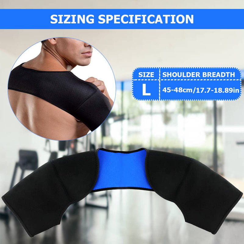 Double Shoulder Brace Warm Support Protection Shoulder Strap Bandage For Sleeping Outdoor Lifting Sports Relief Chronic Tendonitis Pain Breathable Sports Protective Equipment (L) - NewNest Australia