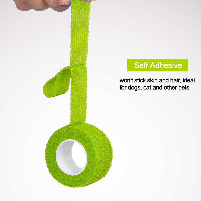Sagafly 12 Rolls Self-Adhesive Bandage 2.5 cm x 4.5 m Self-Adhesive Bandage for First Aid Finger Elastic Fixing Bandage Adhesive Bandage Cohesive Bandage Self-Adhesive Finger Plaster Fixing Bandage Mix Color - NewNest Australia