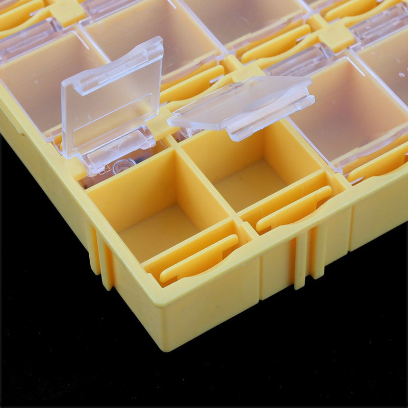 Uxcell a16010300ux0102 Plastic 24 Compartments Electronic Components Storage Box Case - NewNest Australia