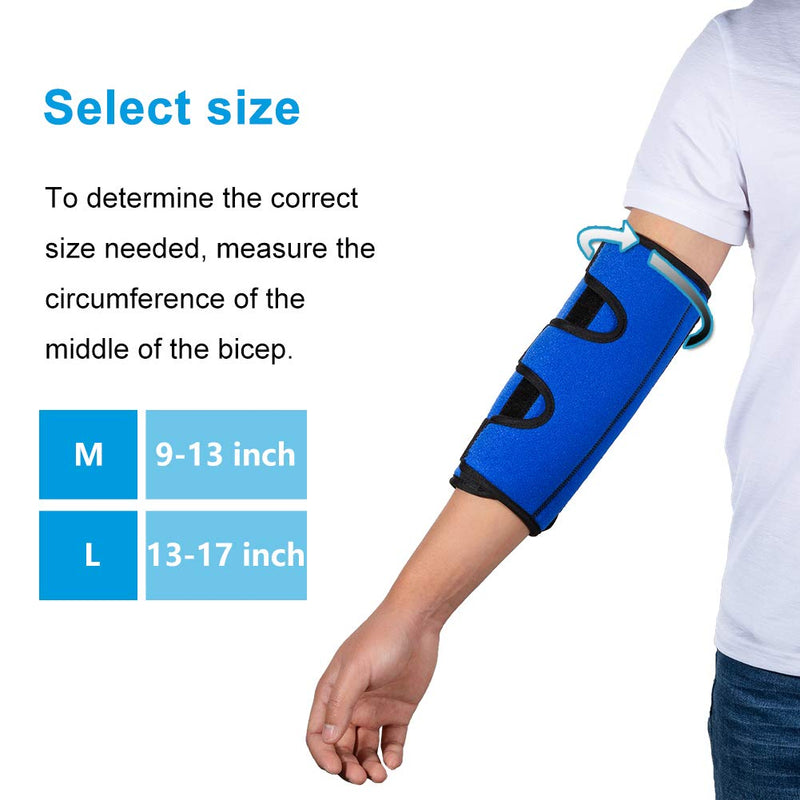 Elbow Brace for Cubital Tunnel Syndrome Adult Elbow Immobilizer Stabilizer Support Splint for Arthritis Pain Relief Tendonitis at Night Sleeping,Arm brace for Women and Men, Fits Both Arms Blue L - NewNest Australia