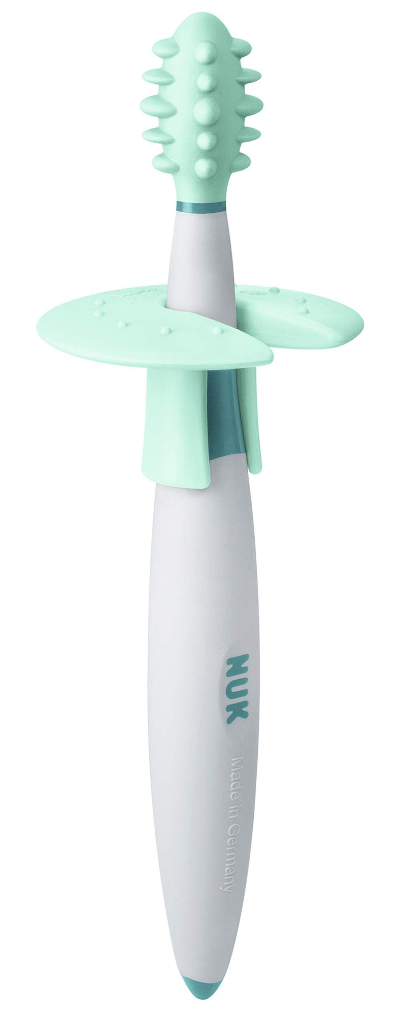Nuk Baby Toothbrush Learning Set, 2-Piece Cleaning Pen And Cleaning Trainer Including Protective Ring, Optimal Preparation For Teeth Brushing, Bpa-Free (Bisphenol A) - NewNest Australia