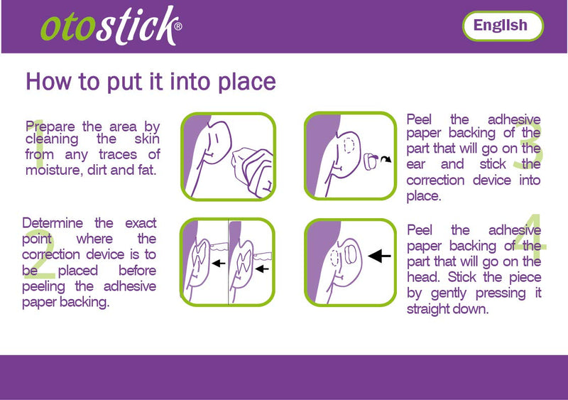 Otostick | Cosmetic correction part for protruding ears | Contains 8 correction parts | From 3 years. - NewNest Australia