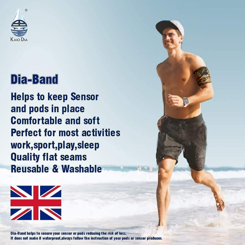 Dia-Band, glucose sensor protection bracelet Freestyle Libre, Medtronic, Dexcom or Omnipod - comfortable, reusable diabetic band. M (27-30cm) - NewNest Australia