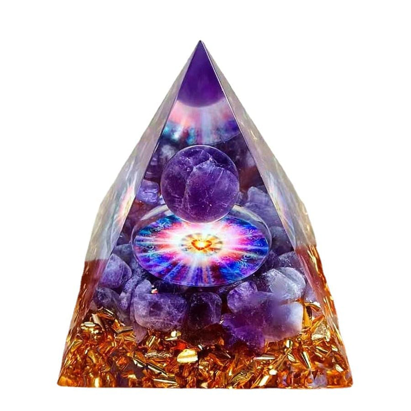 ycyingcheng Crystal Positive Energy Generator Orgonite Pyramid Protection Pyramid Energy Crysta Protection Crystal and Stone Pyramid Energy Generator for Home Decor Indoor S - NewNest Australia