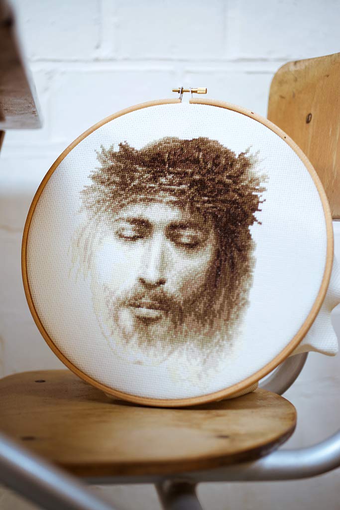 Vervaco Counted Cross Stitch Kit Jesus 7.6" x 9.6" - NewNest Australia