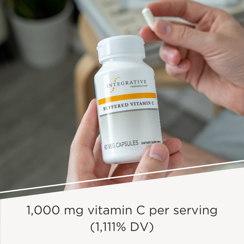 Integrative Therapeutics Buffered Vitamin C 1,000 mg - Antioxidant Support Supplement* - Immune Support Supplement with Magnesium and Calcium* - Gluten Free - 60 Vegan Capsules Standard Packaging - NewNest Australia