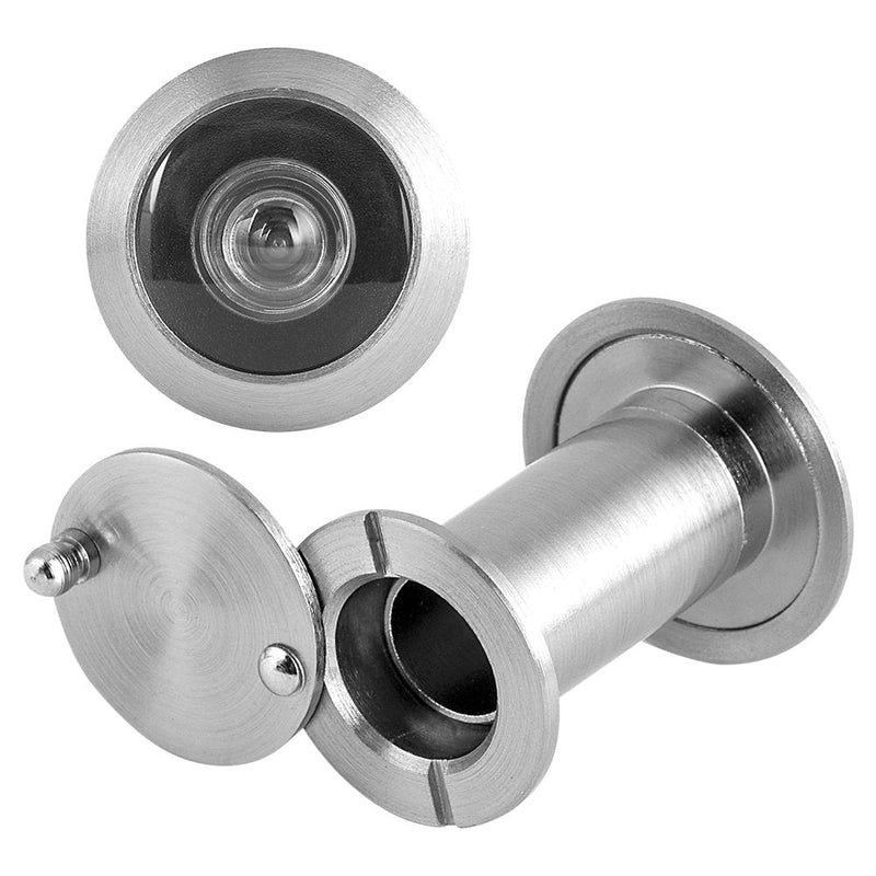 GLANICS Door Viewer, 200 Degree 2 Pcs Door Spy Hole, Spy Glass Hole with Heavy Duty Privacy Cover for Home Office Hotel, Pure Copper (2 Pack) Silver - NewNest Australia