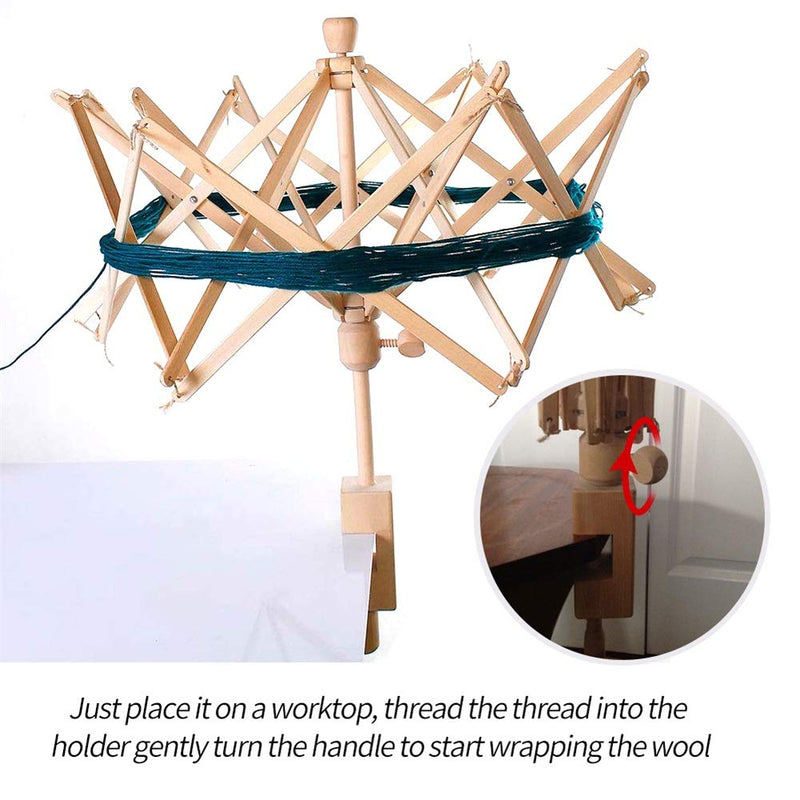 Yarn Winder, Wooden Umbrella Swift Yarn Winder, Wood Swift Yarn Holder,24" Hand Crafted Skein & Hanks Winder | Knitting Crochet - Yarn Swift - NewNest Australia