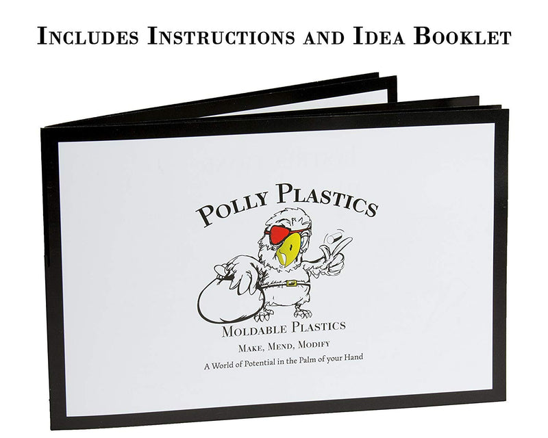 Polly Plastics Moldable Plastic Pellets for Cosplayers and Hobbyists in EZ Grip Jar with Idea Booklet (10 oz) 10 oz - NewNest Australia