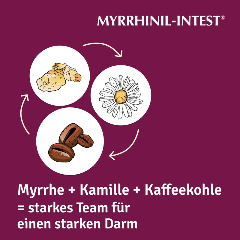 MYRRHINIL-INTEST - for the supportive treatment of gastrointestinal disorders with diarrhea, abdominal cramps and flatulence - 1 x 200 film-coated tablets 200 pieces (pack of 1) - NewNest Australia