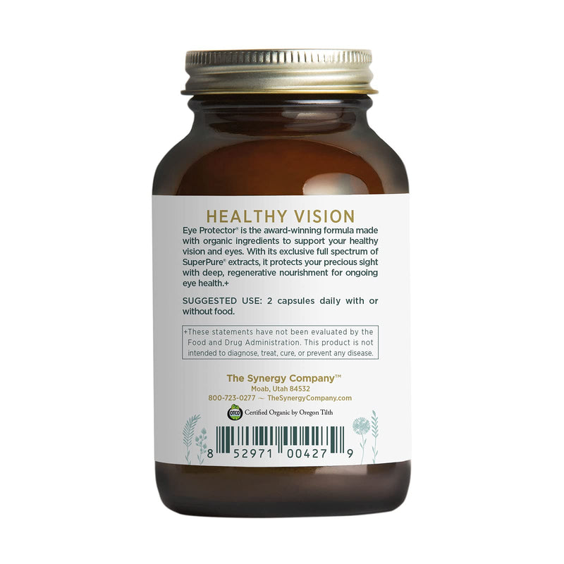 Pure Synergy Eye Protector | 60 Capsules | Made with Organic Ingredients | Non-GMO | Vegan | Eye Vitamins for Eye Health with Natural Lutein, Zeaxanthin, and Astaxanthin - NewNest Australia