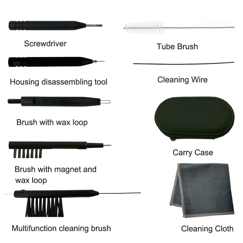 8 pieces hearing aid amplifier cleaning tools, earbuds/Headphones/Airpods cleaner brush kits with case - NewNest Australia