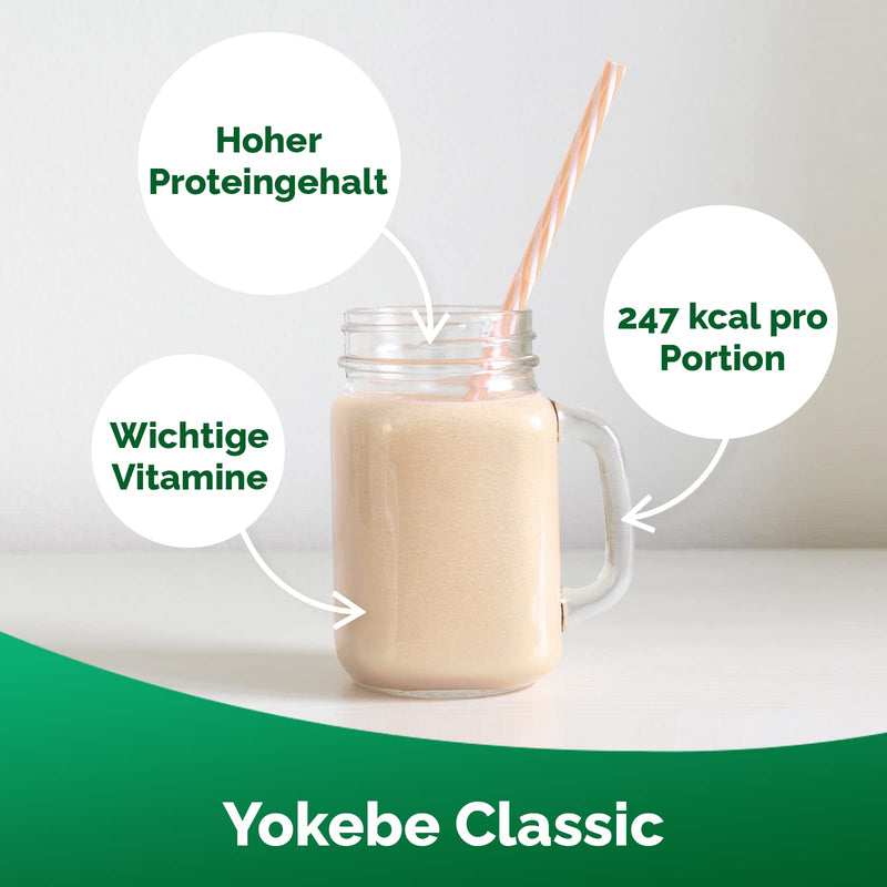 Yokebe Classic - Diet Shake for Weight Loss - Gluten-Free and Vegetarian - Meal Replacement for Weight Loss with High-Quality Proteins - 500 g = 12 Servings - NewNest Australia