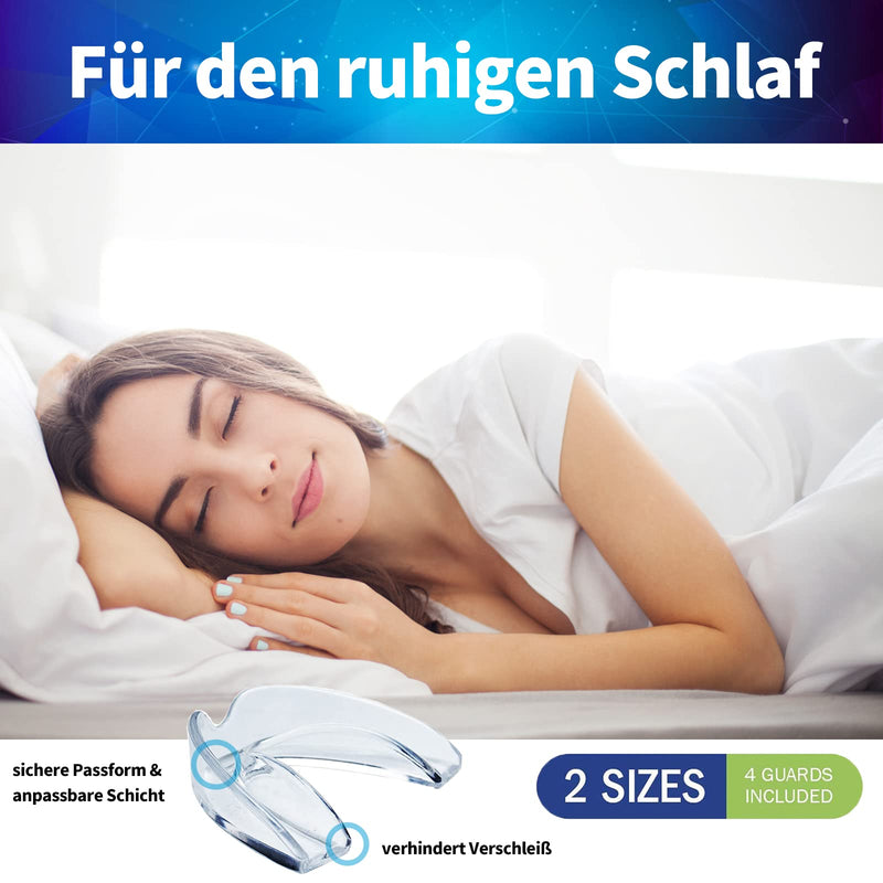 4 X Teeth Grinding, Amhander Comfortable Bite Splint, Grinding Splint For Night, Bite Splint Teeth Grinding, Bpa-Free Bite Splint Against Tmj, Bruxism & Bite Protection For Teeth (2 Sizes) - NewNest Australia