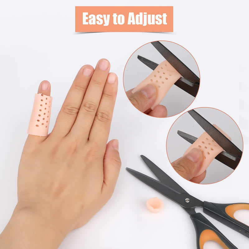 AIEX 20pcs Gel Finger Protectors, Silicone Finger Cots Soft Breathable Finger Sleeves Cover for Fingers Arthritis Wounds (3 Sizes) - NewNest Australia