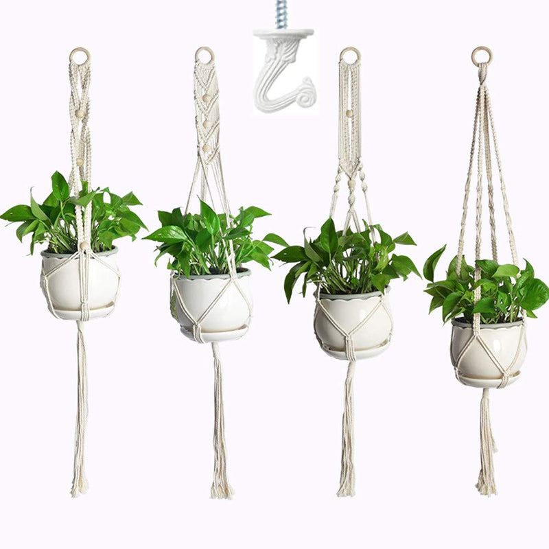 NewNest Australia - 6 Sets White Ceiling Hooks for Hanging Plant, Heavy Duty Swag Toggle Hooks with Hardware 