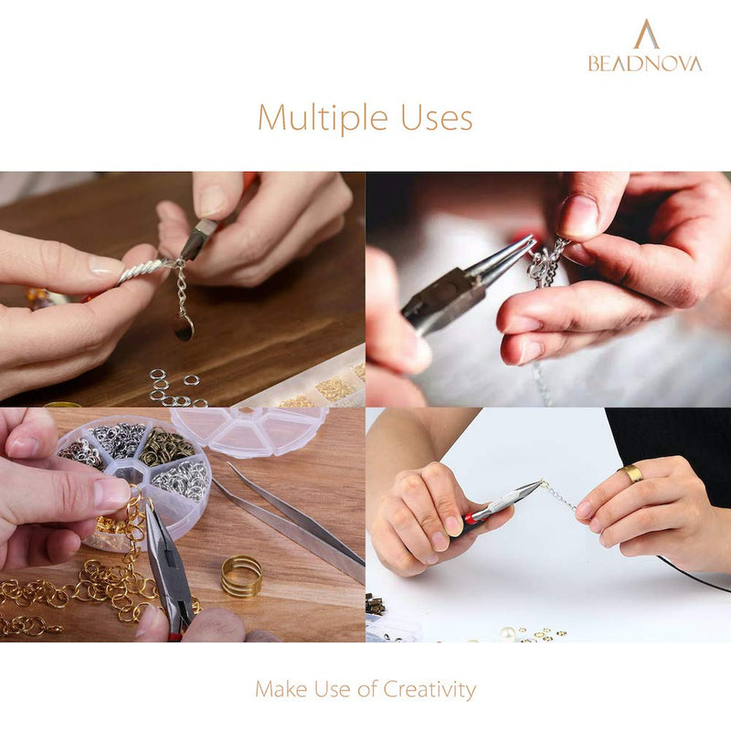 BEADNOVA 4mm Gold Jump Rings for Jewelry Making Open Jump Rings for Keychains and Necklace Repair (1200Pcs) 1200pcs - NewNest Australia