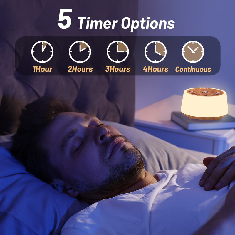 Color Noise Sound Machines with 10 Colors Night Light 25 Soothing Sounds and Sleep White Noise Machine 32 Volume Levels 3 Adjustable Brightness 5 Timers and Memory Function for Everyone - NewNest Australia