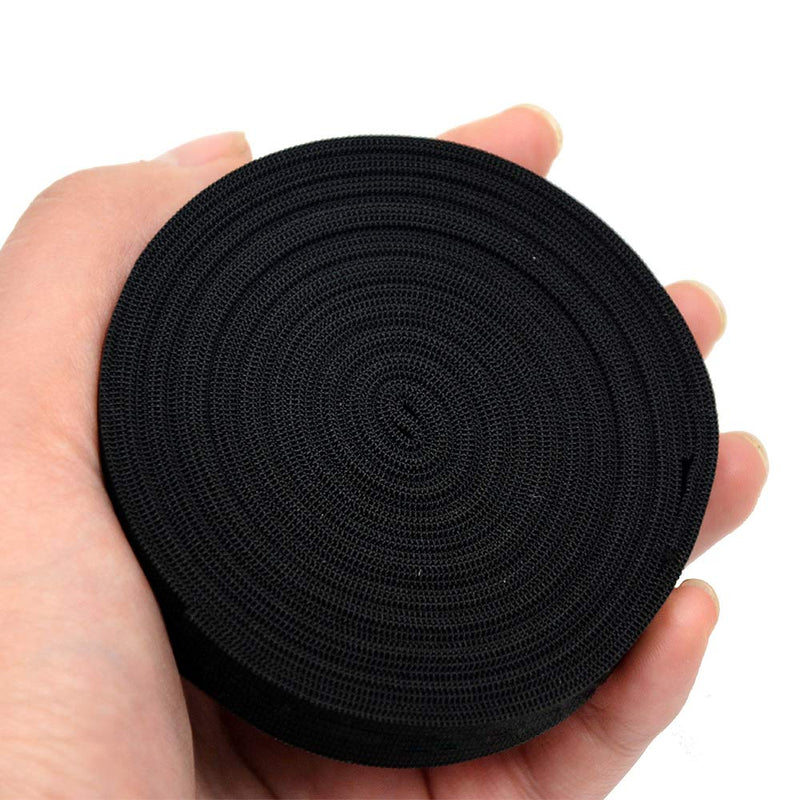 Black Elastic Band for Sewing Elastic Spool High Elasticity Knitting Elastic Band Elastic Sewing Band (0.6 inch X 5.5 Yard) 0.6 inch X 5.5 yard - NewNest Australia