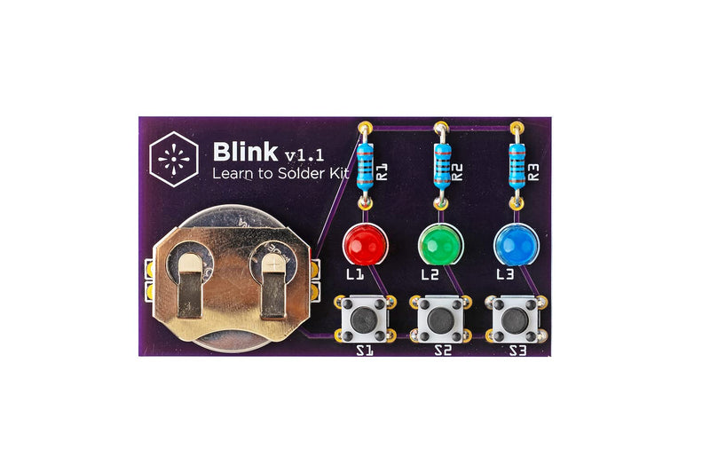 Learn to Solder Kits Blink LED Soldering Kit | DIY Electronics Projects For Beginners | Practice For Adults & Kids STEM Classes & Events | Science Project Electronic Light Circuit Boards With Battery Individual Pack - NewNest Australia