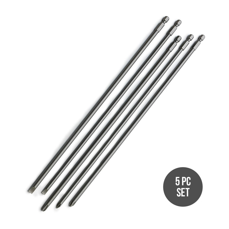 NEIKO 10043A Extra Long Bits | 12” Long Phillips and Flathead Screwdriver Bit | Power Driver Bit Set | 1/4" Shank - NewNest Australia