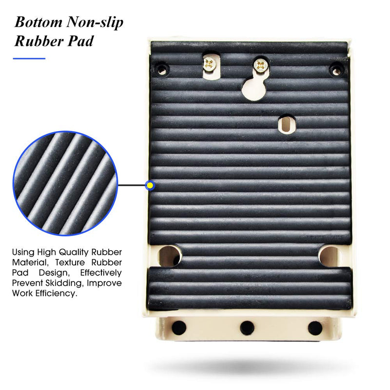 TAILONZ PNEUMATIC 1/4"NPT Pneumatic Foot Pedal Valve Kit 3 Way 2 Position Threaded Rubber Nonslip Pressure Control FV320 with 6mm Pneumatic Fittings - NewNest Australia