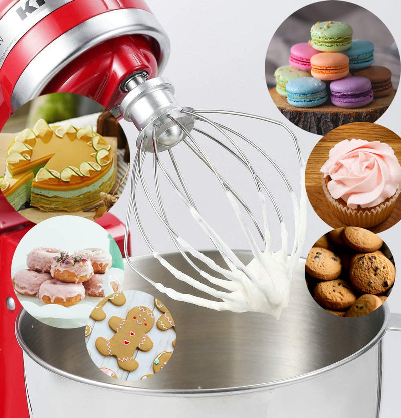Wire Whip for KitchenAid Tilt-Head Stand Mixer Accessory Replacement, Egg Cream Stirrer, Cakes Mayonnaise Whisk，Whipping Egg White - NewNest Australia