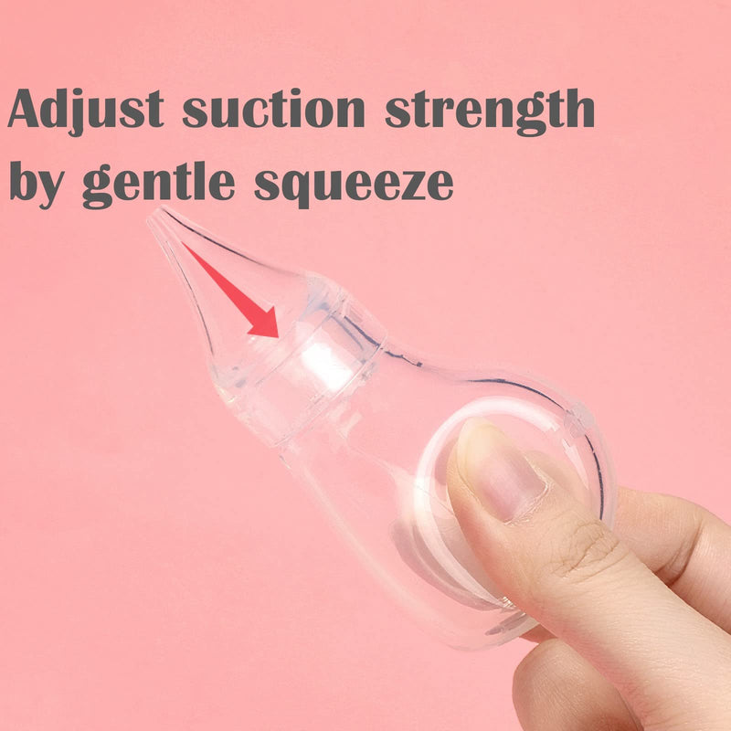 haakaa Silicone Baby Nasal Aspirator| Safe Baby Nose Cleaner| Easy-Squeeze Nose & Ear Bulb Syringe, 0m+ Newborn, Toddler, Kids - NewNest Australia