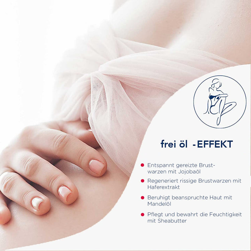 free oil nipple balm, for breastfeeding mothers with sensitive nipples, during & after pregnancy, suitable for neurodermatitis, with almond oil, tasteless & odorless, vegan, 7.5ml - NewNest Australia