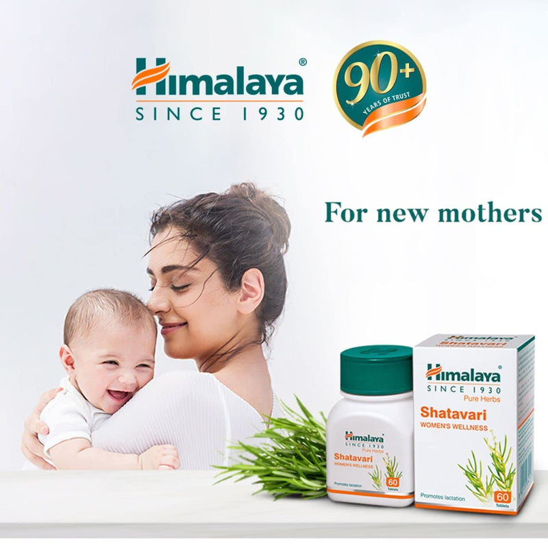 Himalaya Herbals (Shatavari) Herbal Food Supplement | Support Women at The End of Menses and Hormonal Function, Supports Health of Female Reproductive System, Reduce Discomfort - 60 Capsules - NewNest Australia