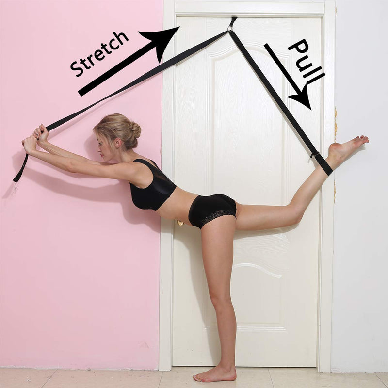 tchrules Door Leg Stretcher, Door Flexibility & Stretching Leg Strap - Great for Ballet Cheer Dance Gymnastics or Any Sport Leg Stretcher Door Flexibility Trainer Premium Stretching Equipment black - NewNest Australia