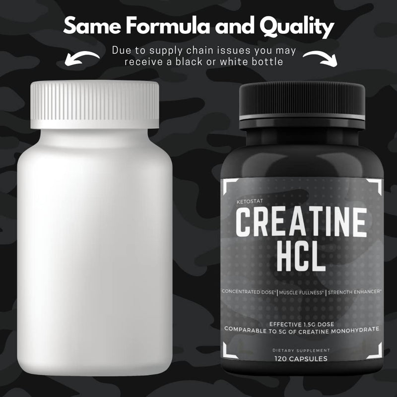 Creatine HCL Capsules 120ct (Creatine Hydrochloride) 1.5g High Dose Creatine HCL Pills, Micronized Creatine for Men & Women. Strength & Size Comparable to Creatine Monohydrate No Loading Supplement 120 Capsules - NewNest Australia