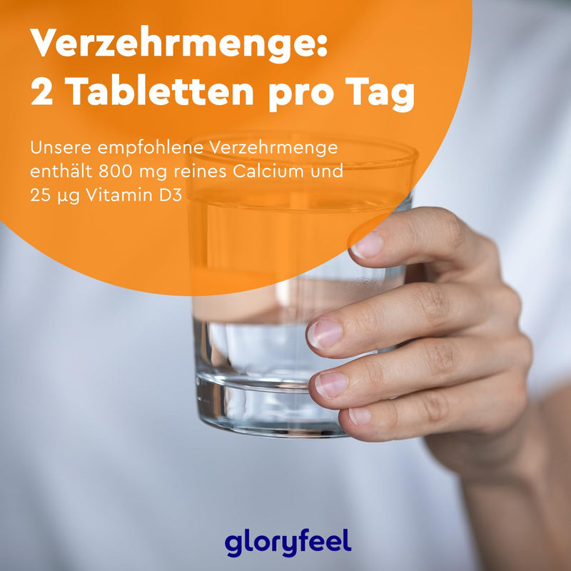 Calcium + Vitamin D3 - High dose with 800 mg carbonate + 1000 IU per daily dose - 180 vegetarian tablets (3 months) - Laboratory tested, without additives - NewNest Australia