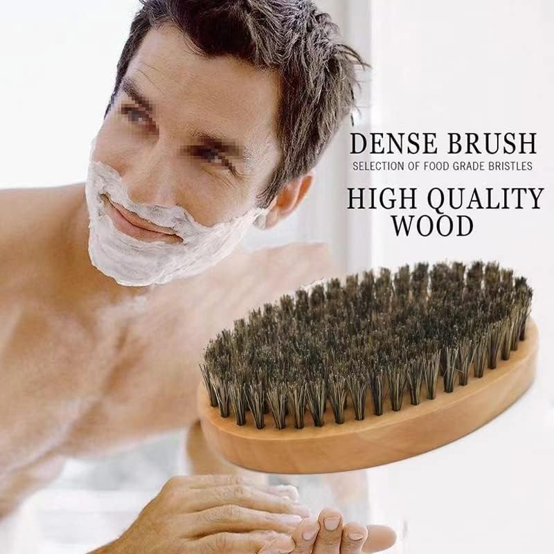 Beard Brush for Men Boar Bristle Hair Brush beard brush men Wooden comb Travel Daily Beard Care with Storage Bag For Softer Beard - NewNest Australia